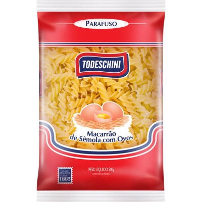 Macarrão Todeschini Sêmola Parafuso 500g