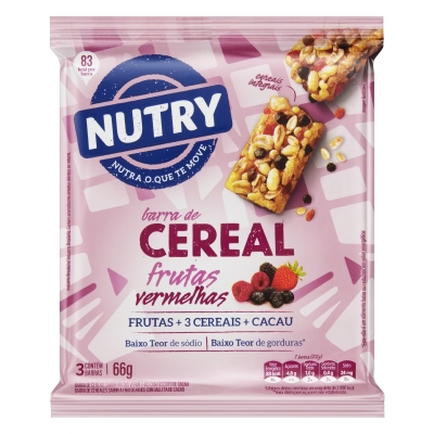 Barra de Cereal Nutry Frutas Vermelhas 66g