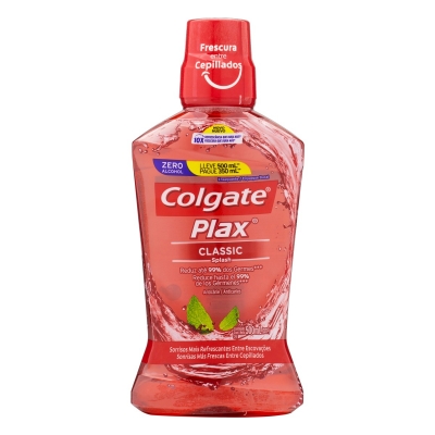 Enxaguante Bucal Colgate Plax Classic Leve 500ml Pague 350ml