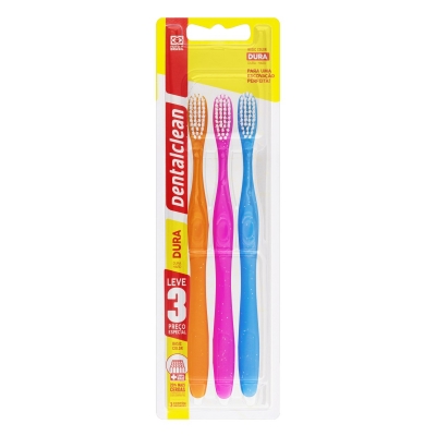 Escova Dental Dental Clean Basic Color Leve 3 Pague 2 Dura