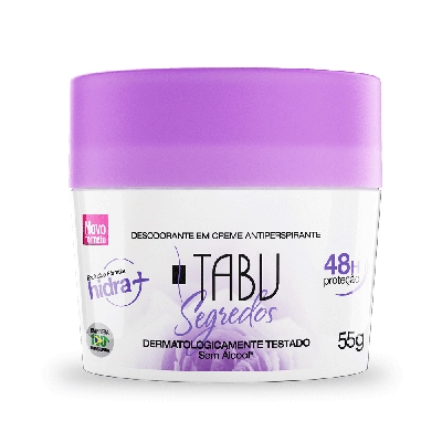 Creme Antitranspirante Tabu Segredos 55g