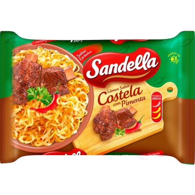 Macarrão Instantâneo Sandella Costela C/Pimenta 85g