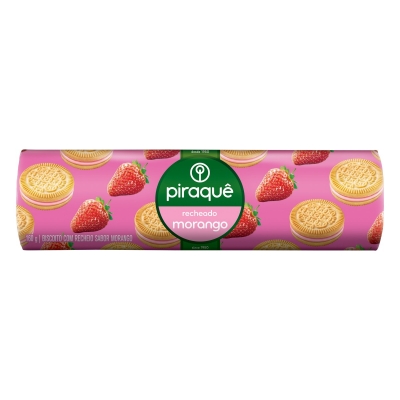 Biscoito Recheado Piraquê Morango 160g