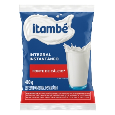 Leite em Pó Itambé Integral Instantâneo Sachê 400g