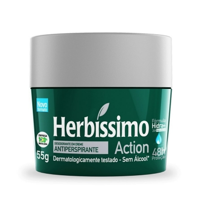 Creme Antitranspirante Herbíssimo Action 55g