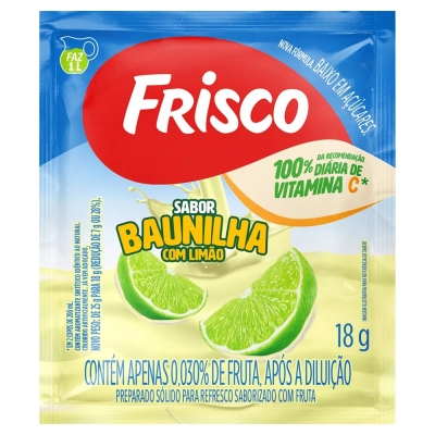 Refresco em Pó Frisco Baunilha/Limão 18g