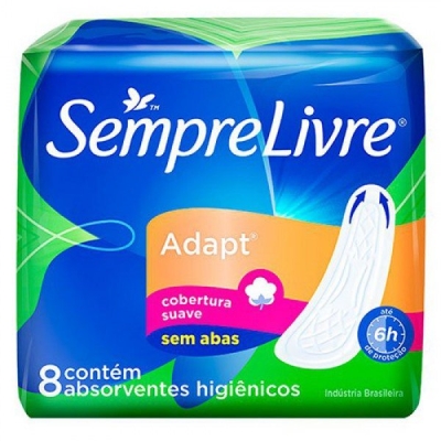 Absorvente Sempre Livre Especial Adapt S/Abas C/8