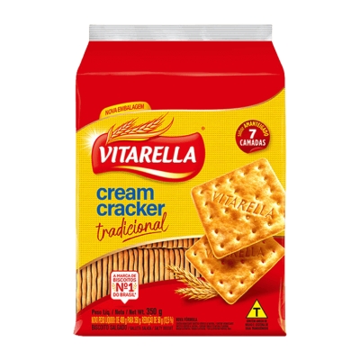 Biscoito Vitarella Cream Cracker Tradicional 350g