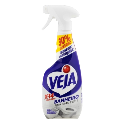 Veja Banheiro X-14 Tira Limo 2em1 Pulverizador 500ml 30% de Desconto