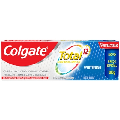 Creme Dental Colgate Total 12 Whitening Preço Especial 180g