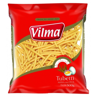 Macarrão Vilma C/Ovos Tubetti 500g