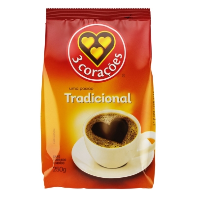 Café 3 Corações Tradicional Sachê 250g