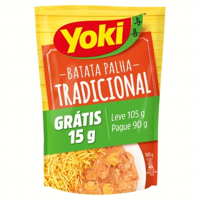 Batata Palha Yoki Tradicional Pague 90g Leve 105g