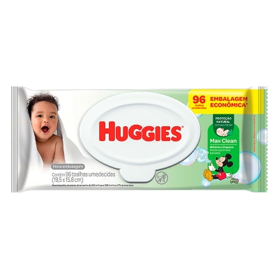 Toalha Umedecida Huggies Max Clean C/96