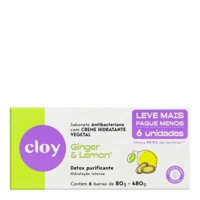 Sabonete Cloy Ginger & Lemon 80g C/6