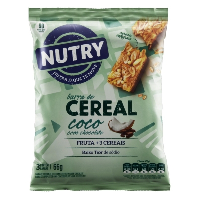 Barra de Cereal Nutry Coco/Chocolate 66g