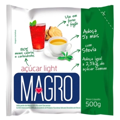 Açúcar Magro Light C/Stevia 400g