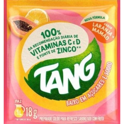 Refresco em Pó Tang Laranja C/Mamão 18g