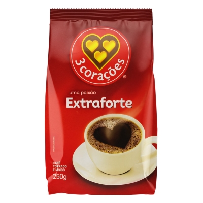 Café 3 Corações Extra Forte Sachê 250g