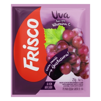 Refresco em Pó Frisco Uva 25g