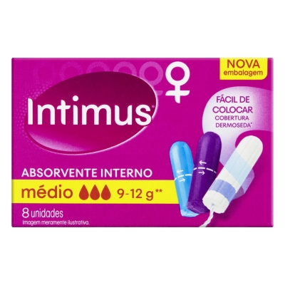 Absorvente Interno Intimus Médio C/8