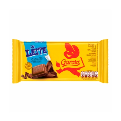 Barra de Chocolate Garoto Ao Leite 80g