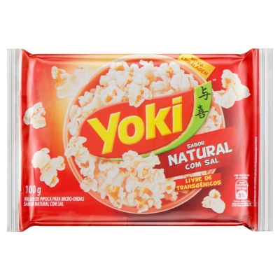 Pipoca P/Microondas Yoki Natural C/Sal 100g