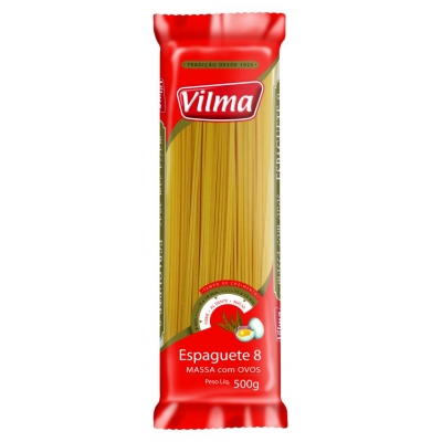 Macarrão Vilma C/Ovos Espaguete N°8 500g