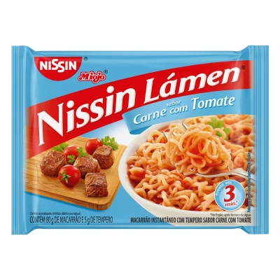 Miojo Nissin Lámen Carne C/Tomate 85g