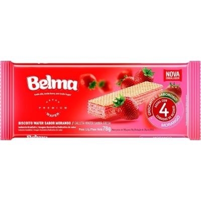 Wafer Belma Morango 78g