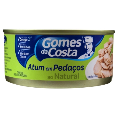 Atum Gomes da Costa Pedaços Natural Vegetal 170g