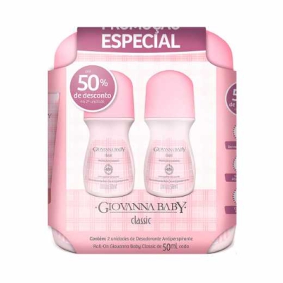 Kit 2 Roll On Giovanna Baby Classic 50ml