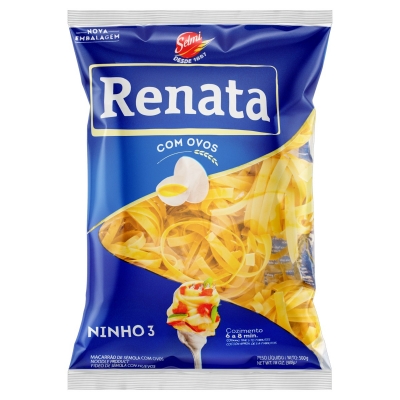 Macarrão Renata C/Ovos Ninho N°3 500g