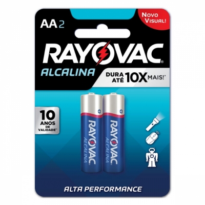 Pilha Rayovac Alcalina Pequena AA C/2