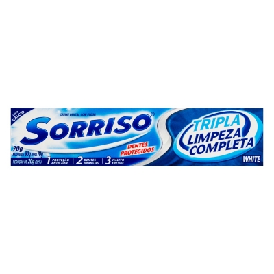 Creme Dental Sorriso Tripla Limpeza Completa 70g