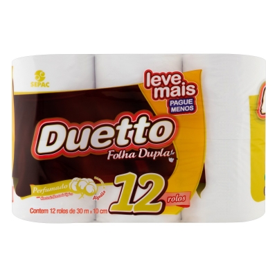 Papel Higiênico Duetto Perfumado 30m C/12