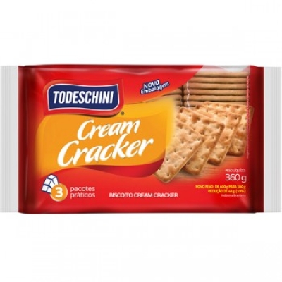 Biscoito Todeschini Cream Cracker 360g