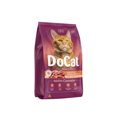 Ração Docat Premium Adulto Salmão/Peixe 1kg
