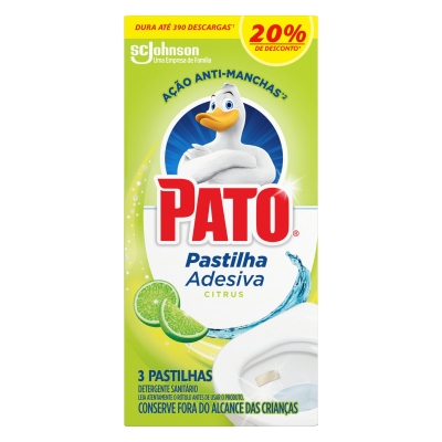 Pastilha Sanitária Pato Citrus C/3 20% de Desconto