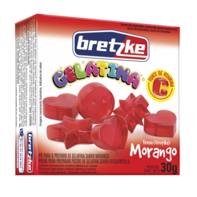 Gelatina Bretzke Morango 30g