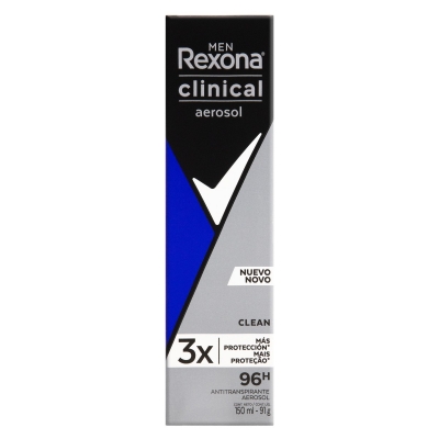 Desodorante Rexona Clinical Aerosol Clean 150ml