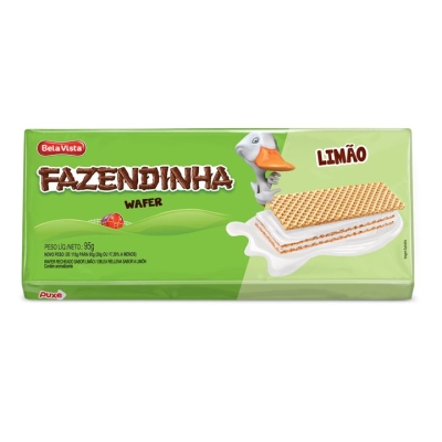 Wafer Fazendinha Limão 95g