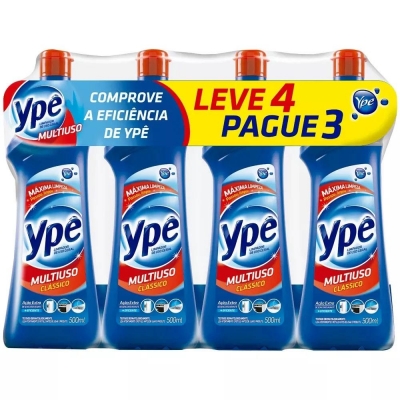 Kit Multiuso Ypê Clássico 500ml Leve 4 Pague 3