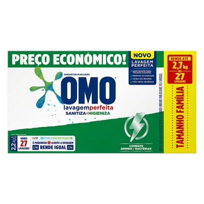 Sanitizante em Pó Omo Caixa Lavagem Perfeita 2,2kg