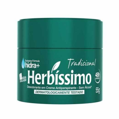 Creme Antitranspirante Herbíssimo Tradicional 55g