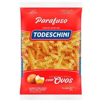 Macarrão Todeschini C/Ovos Parafuso 500g