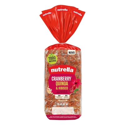 Pão Nutrella Cranberry Quinoa/Hibisco 350g