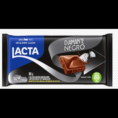 Barra de Chocolate Lacta Diamante Negro 80g