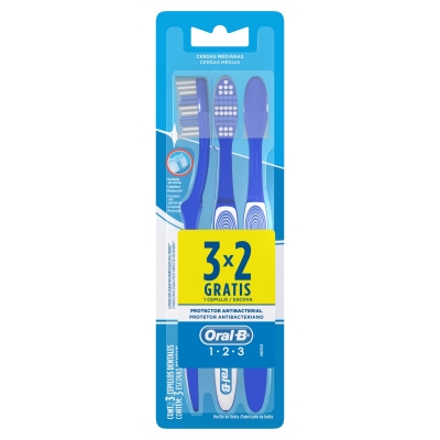 Escova Dental Oral-B 123 Limpeza Brilhante Leve 3 Pague 2