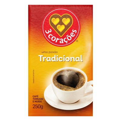 Café 3 Corações Vácuo Tradicional 250g